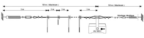 Guide arrêt câble de frein 12x21mm